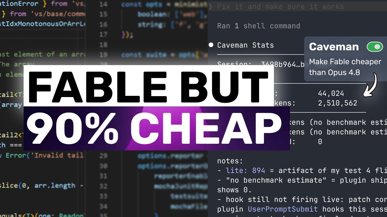 Caveman + Fable 5: This SIMPLE Trick makes Fable cheaper than Opus!