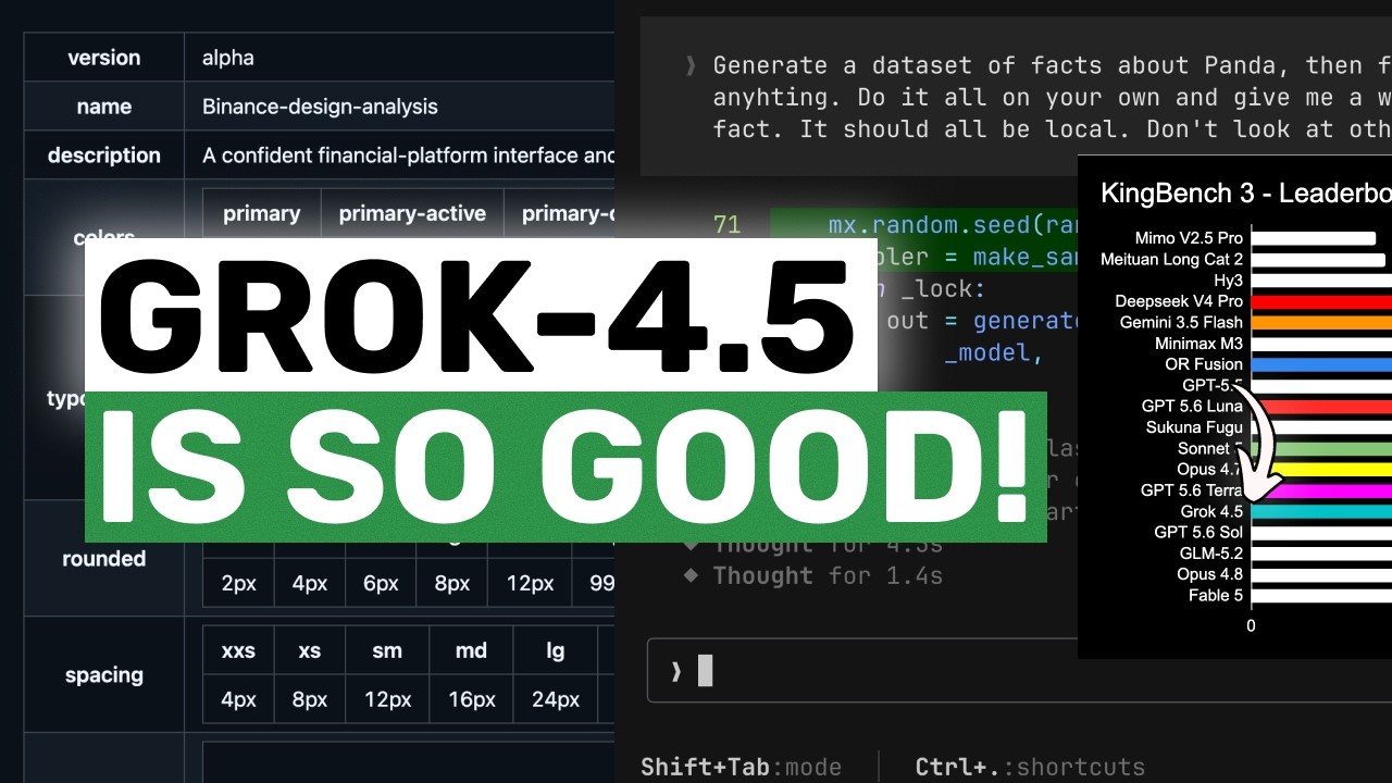 Grok 4.5 (Fully Tested Vs GPT-5.6 Sol & Fable): IT'S ACTUALLY GOOD!