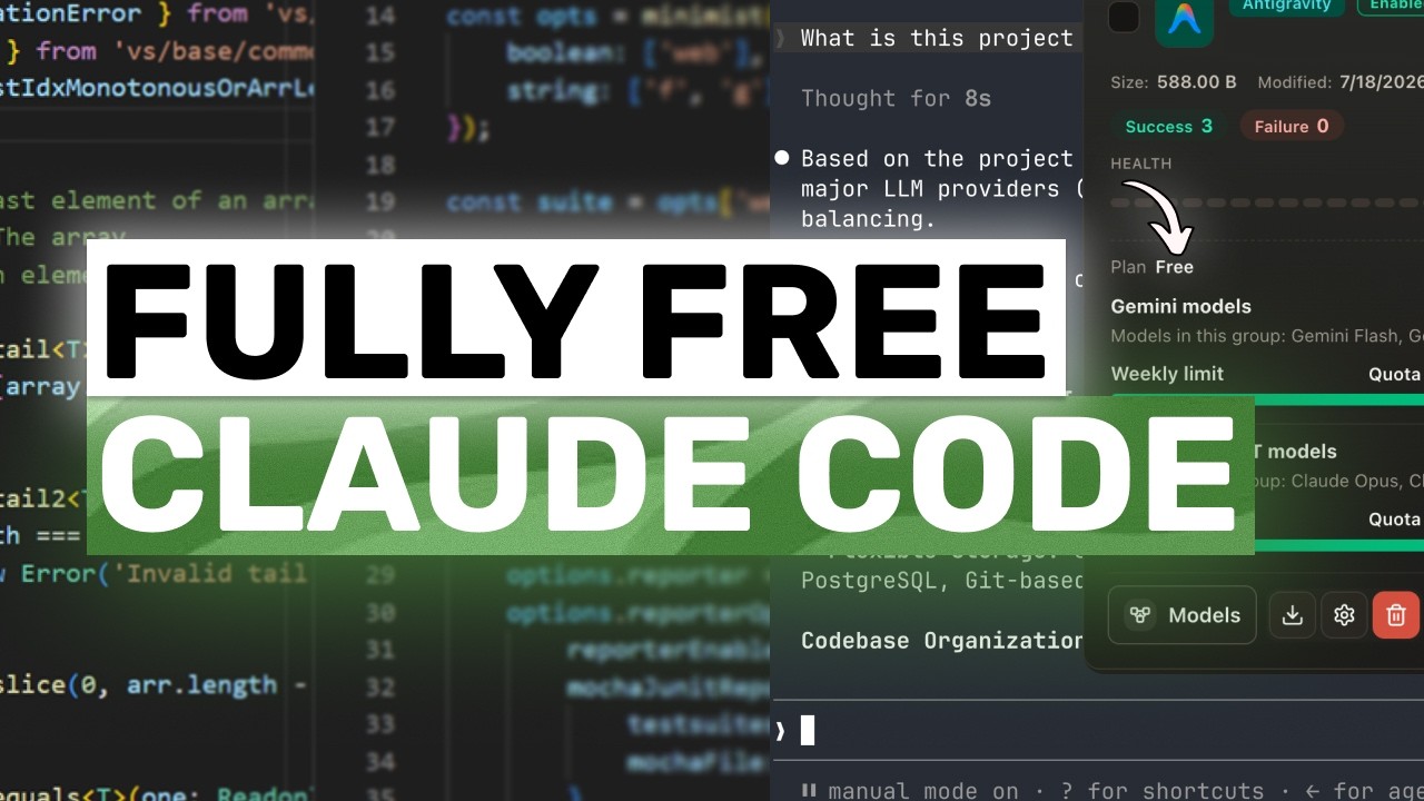 Claude Code,Codex + FREE Opus, Gemini API: FULLY FREE AI Coder is CRAZY!