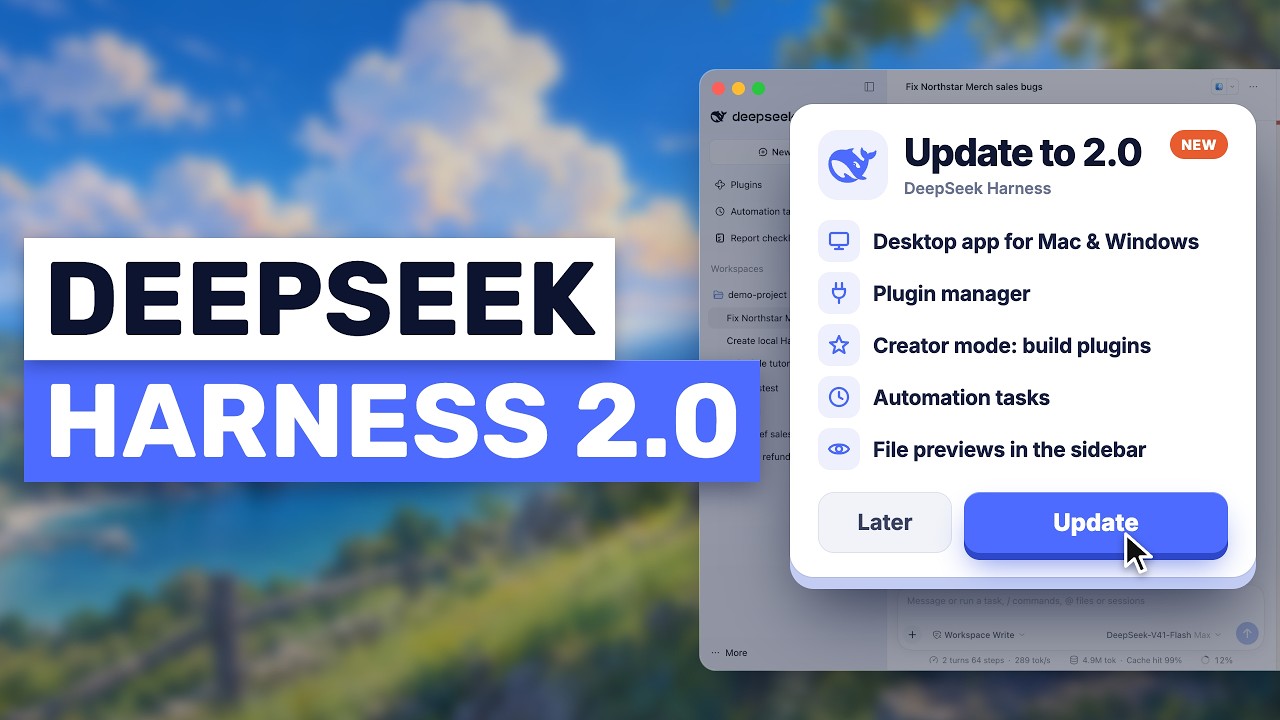Deepseek Harness 2.0 (Desktop App, Creator Mode): RIP Codex! The BEST OPEN Harness YET!?